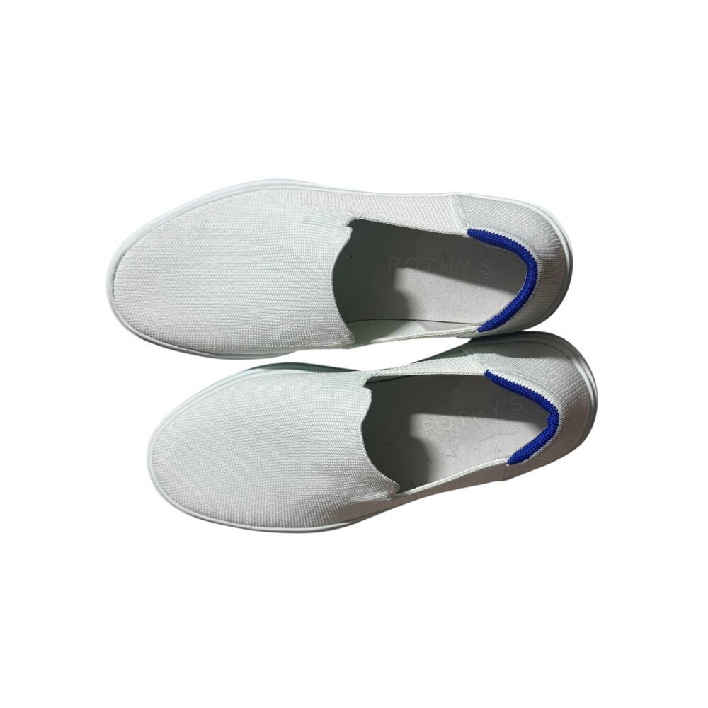Rothy's Original Athletic Sneakers Unisex M6.5 W8 Ivory Knit Slip On Low Top - Picture 5 of 13